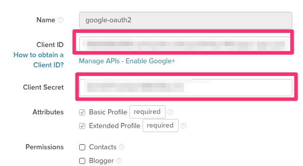 Auth0 Form: Client Id and Secret