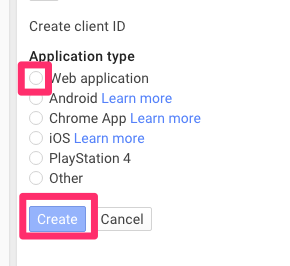Create web application