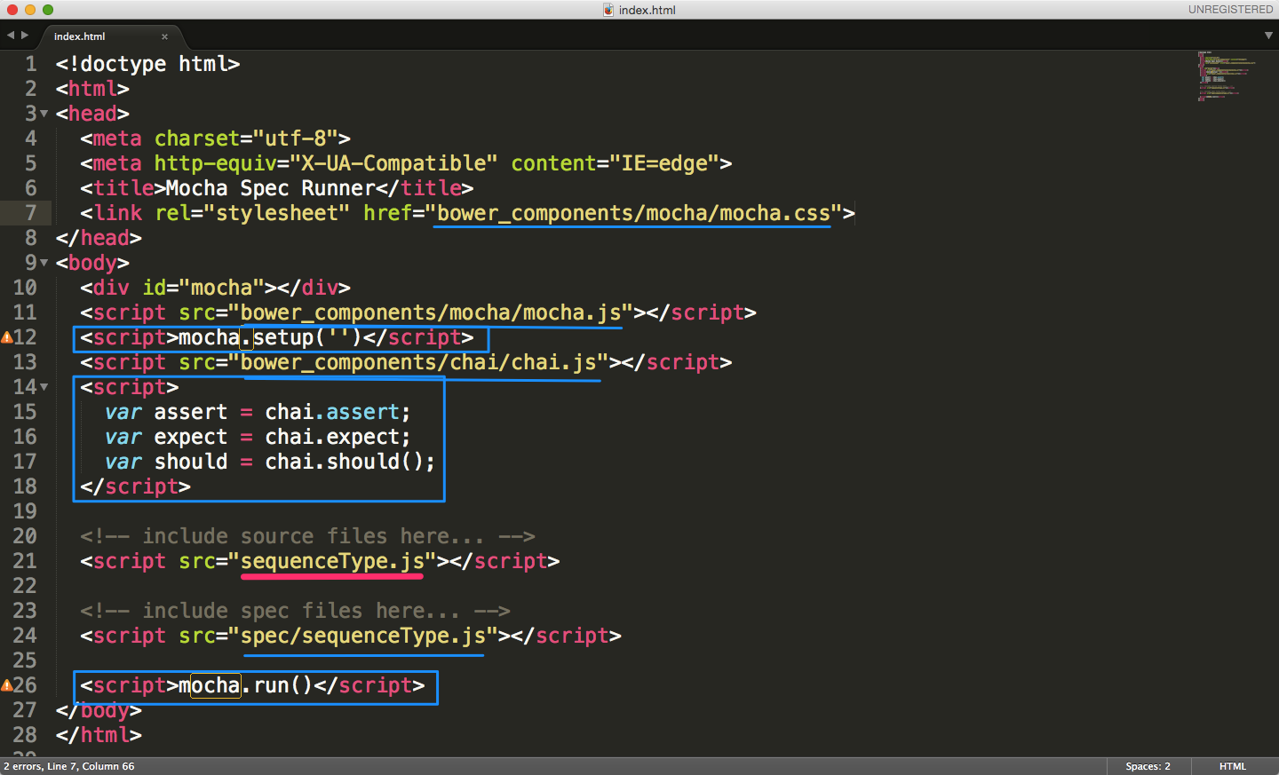 The index.html file